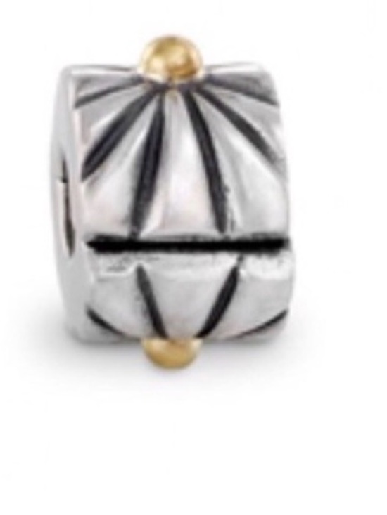 Pandora Jewelry - Pandora Sunburst Clip Charm Retired Sterling Silver & 14k Gold Accents